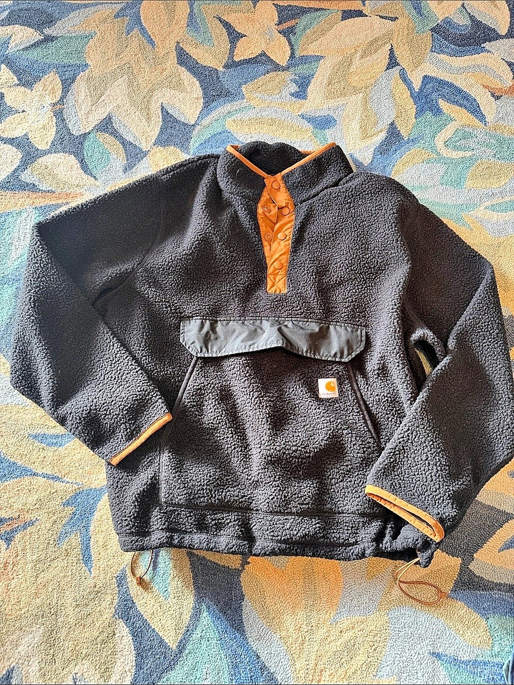 Carhartt Relaxed Fit Fleece Snap-Front Pullover Black men’s XL